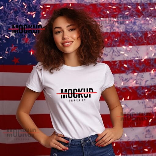 USA Tshirt Mockup, American flag mockup, 4th of July t-shirt mockup, USA themed mockup, Patriotic t-shirt mockup, Election campaign mockup