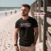 Beach Male - Black T-Shirt Mockup 05