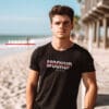 Beach Male - Black T-Shirt Mockup 16