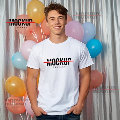 Birthday Balloons Tshirt Mockup 17